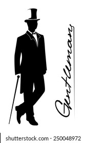 Silhouette Of A Gentleman In A Tuxedo