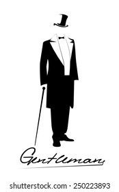 silhouette of a gentleman in a tuxedo