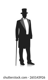 silhouette of a gentleman in a tuxedo