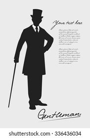 silhouette of a gentleman in a tuxedo