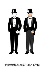 silhouette of a gentleman in a tuxedo