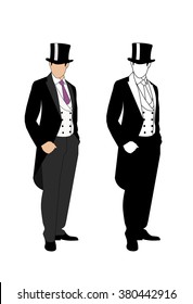 silhouette of a gentleman in a tuxedo