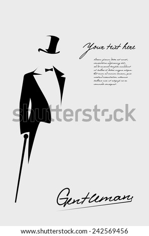 silhouette of a gentleman in a tuxedo