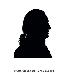 Silhouette of George Washington - vector illustration