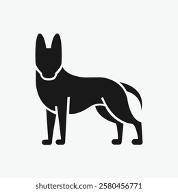 Silhouette of a German Shepherd Dog