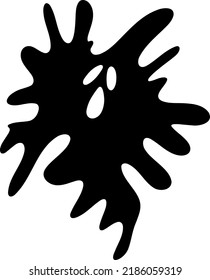 The silhouette of a ghost. The mystical evil spirit of Halloween. A stylized soul, a monster. Vector illustration hand-drawn. Isolated object on a white background.