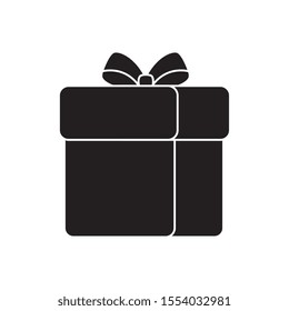 silhouette of gift box present isolated icon vector illustration design