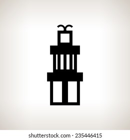 Silhouette gift boxes on a light background, black and white  vector illustration