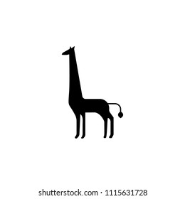 silhouette of a giraffe icon. Element of animals icon for mobile concept and web apps. Detailed silhouette of a giraffe icon can be used for web and mobile on white background