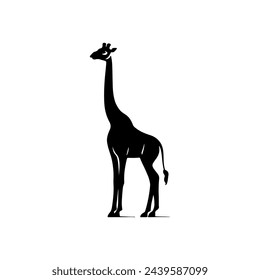 silhouette of a Giraffe vector illustration