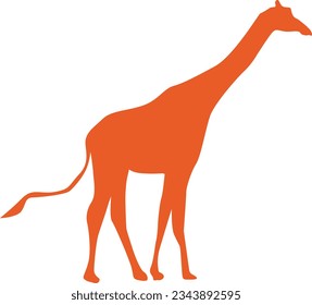 silueta de la imagen vectorial de la jirafa