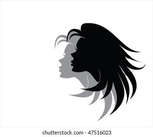 Womans Head Wings One Line Drawing Stock Vector (Royalty Free) 1687486522