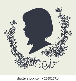 silhouette of a girl with bob