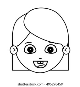 Silhouette of girl cartoon design