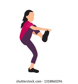 silhouette of a girl dancing, dance, flat style