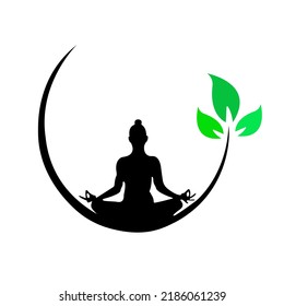 Silhouette of a girl doing yoga