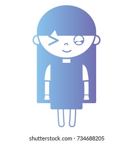 silhouette girl with dress and hairstyle design