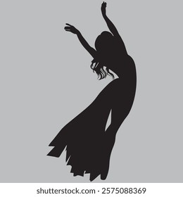 silhouette of a girl illustration, wings, wing, black, nature, falcon, fly, 