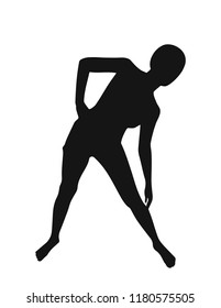 Silhouette girl isolated