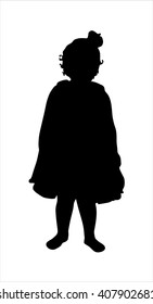 the silhouette of a girl on a white background vector