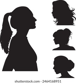 silhouette of a girl, set of silhouettes of dancing people, silhouettes of dancing people, silhouettes of people, silhouettes of dancing girls, silhouette, woman, vector, people, illustration, fashion