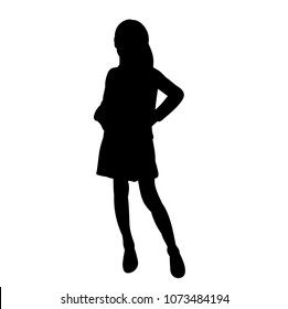  silhouette girl standing