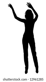 silhouette girl, vector