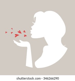 483 Blowing kisses silhouette Images, Stock Photos & Vectors | Shutterstock