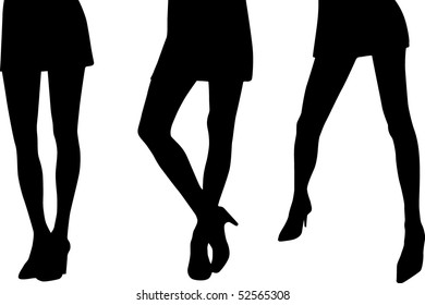 Silhouette girls feet