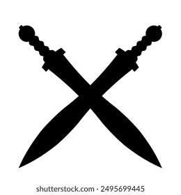 silueta gladius espada romana - Ilustración vectorial
	