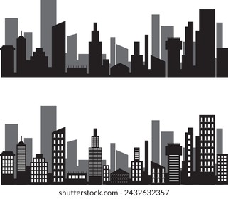 the silhouette of a glamorous city and building