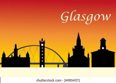 silhouette of glasgow