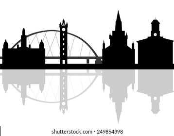 silhouette of glasgow