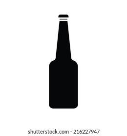 silhouette of glass bottle vector