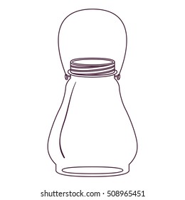 silhouette glass container with handle