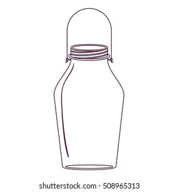 silhouette glass jar with handle