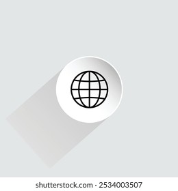 Silhouette of a Globe Icon