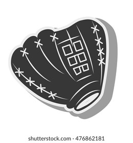 silhouette glove baseball icon isolated