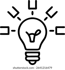 Silhouette of Glowing Lightbulb Over Single Task Symbolizing Idea, Innovation, Focus, Productivity, Minimal Concept, Brainstorming, Inspiration, Creativity, Strategy, Success
