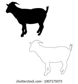 silhouette of goat