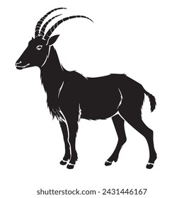  Silhouette einer Ziege Illustration