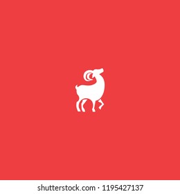 silhouette goat logo isolated