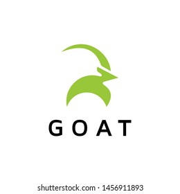 Silhouette of the goat, Goat Simple Logo Template Design.