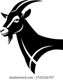 Silhouette of a goat vector art