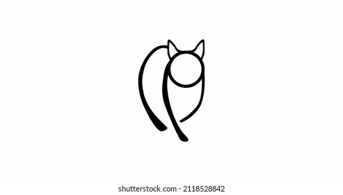Silhouette is going cat in mininal creative