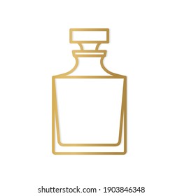 silhouette of golden carafe - vector illustration