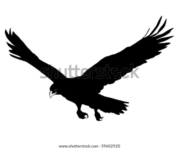 Silhouette Golden Eagle Stock Vector Royalty Free 39602920