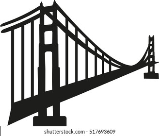 Silhouette Of Golden Gate Bridge