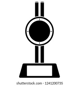 Silhouette of a golden trophy. Vector illustration design