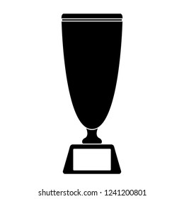 Silhouette of a golden trophy. Vector illustration design